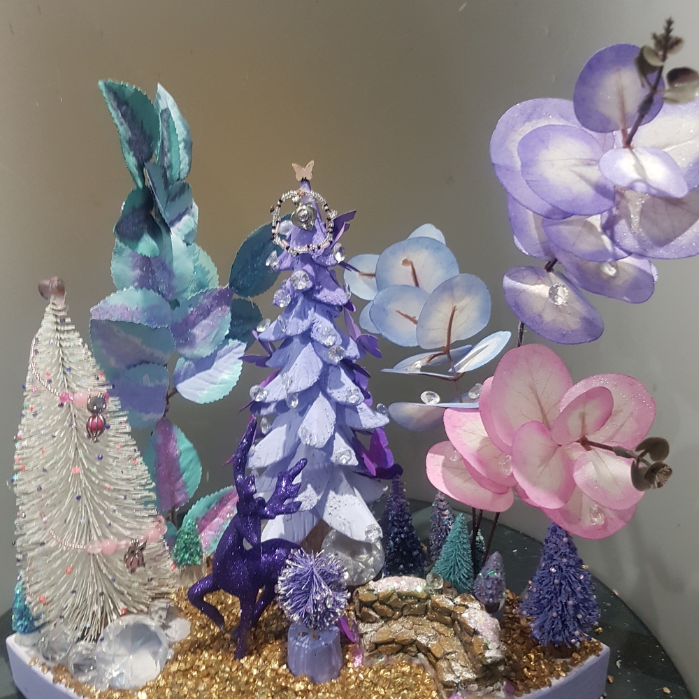 Whimsical Purple and Pink Holiday Decor